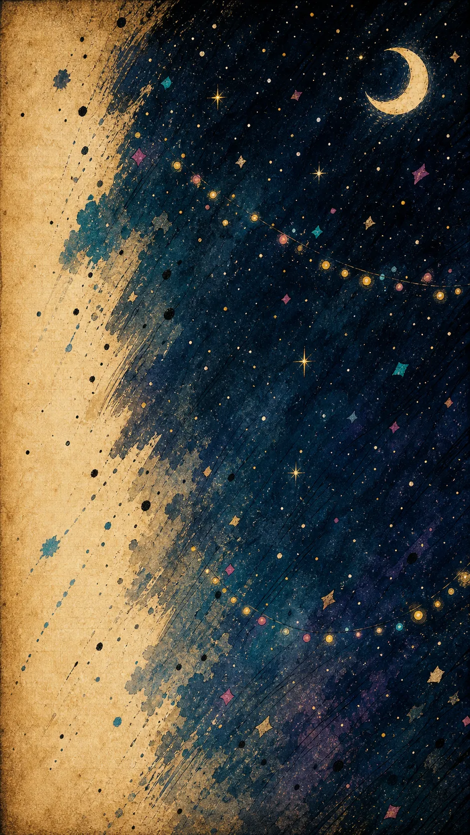 Ripped night sky canvas background reward
